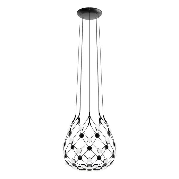 Lampadario Luceplan Mesh Ø55 Nero , 1 metro