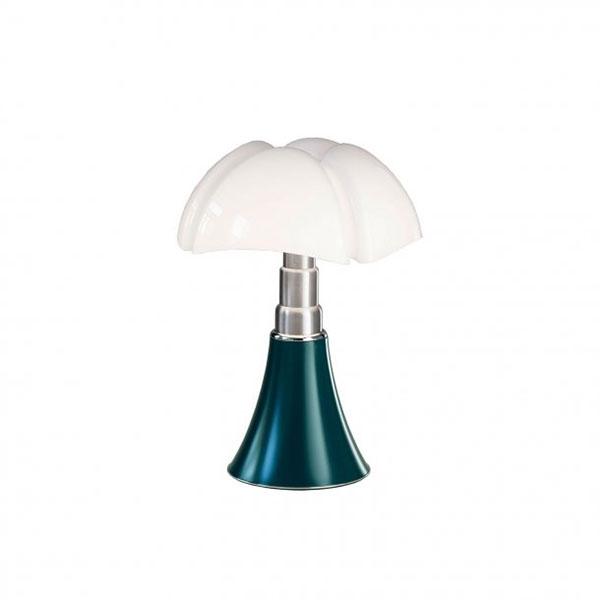 Martinelli Luce Mini Pipistrello 1965, Blue Green Glass Table Lamps