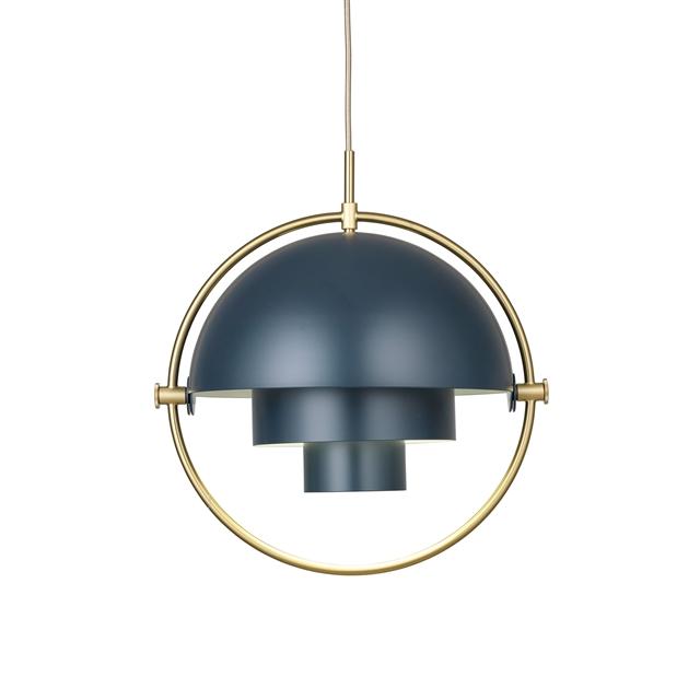 GUBI Multi-Lite Hanglamp Groot Messing&Middernachtblauw - Limited Edition