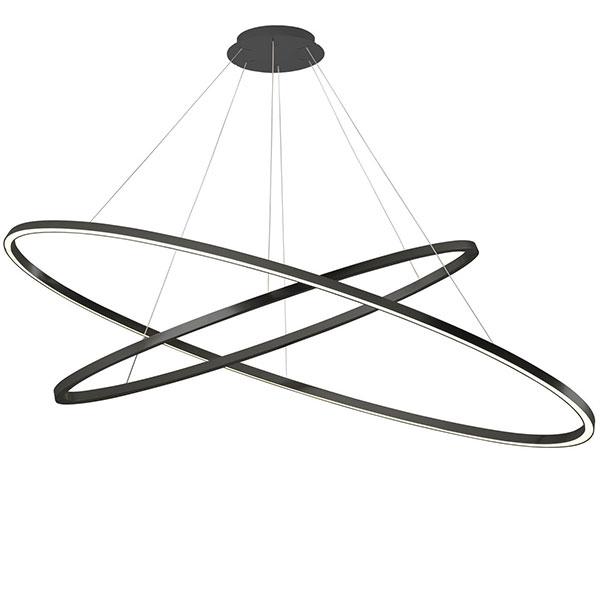 Nemo Ellisse Dubbele Mega Hanglamp Zwart/ Wit 2700K