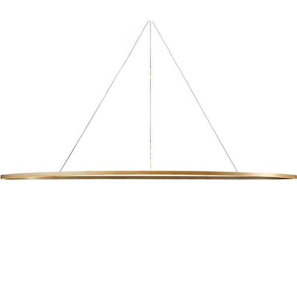 Nemo Ellisse Mega Lampadario A Sospensione Ovale in Oro/ Bianco da Incasso 2700k