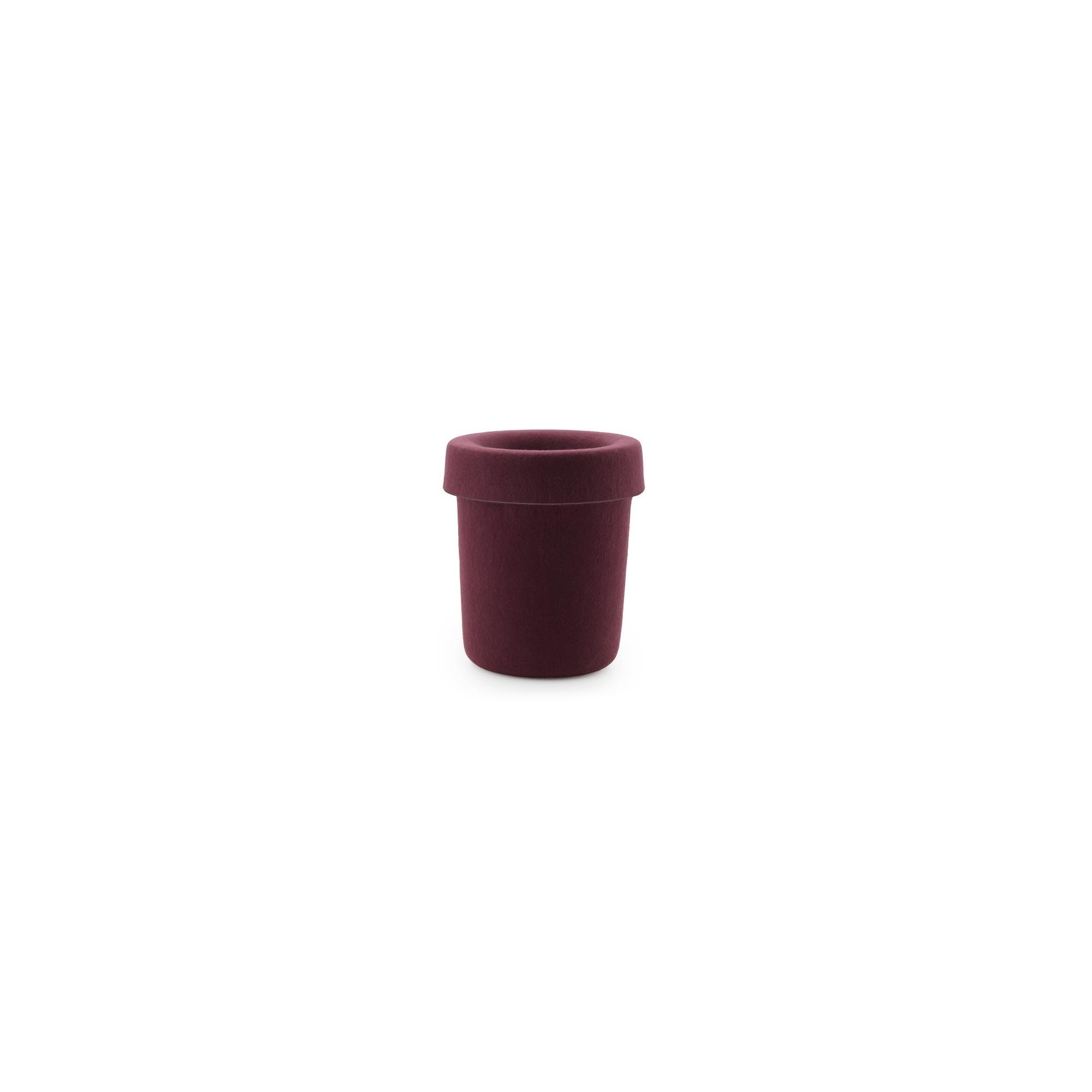 Kosz na śmieci Normann Copenhagen Hide Office w Burgundowy