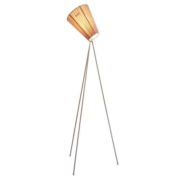 Northern Oslo Wood Floor Lamp Metal Base & Beige Shade