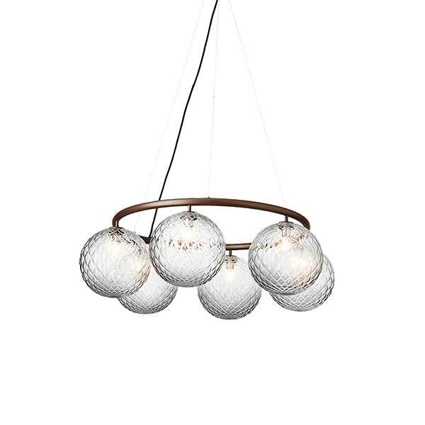 Lustre Circulaire Nuura Miira 6 Bronze Foncé/Optique Transparent