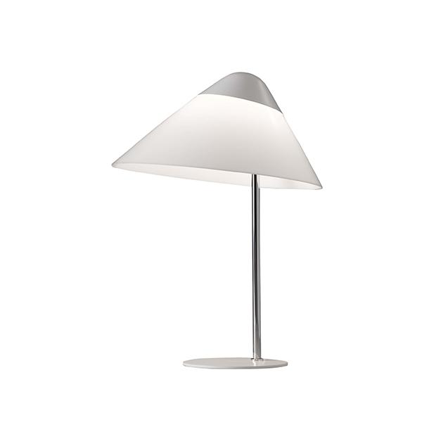 Pandul Opala MIDI Bordlampe Hvid Top, Hvid Fod