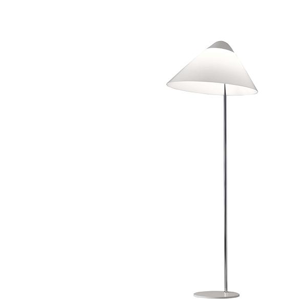 Pandul Opala MIDI Floor Lamp White Top, White Base