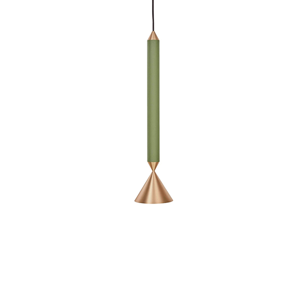 Pholc APOLLO 39 Pendant Green/Polished Brass