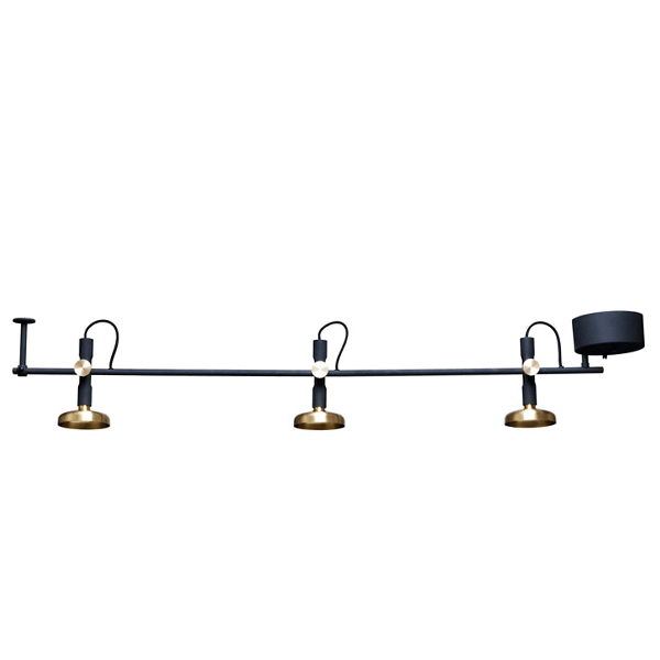 Pholc BLEND 3 Spot Ceiling Lamp Black/Brass