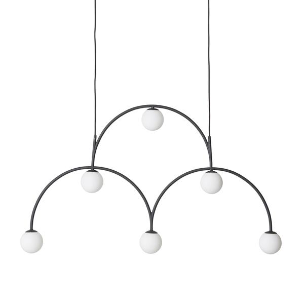 Pholc Bounce 116 Pendant Black & White Glass