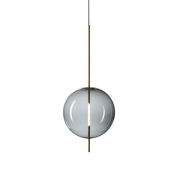 Pholc Kandinsky 45 Pendant Smoked Grey Glass & Brass