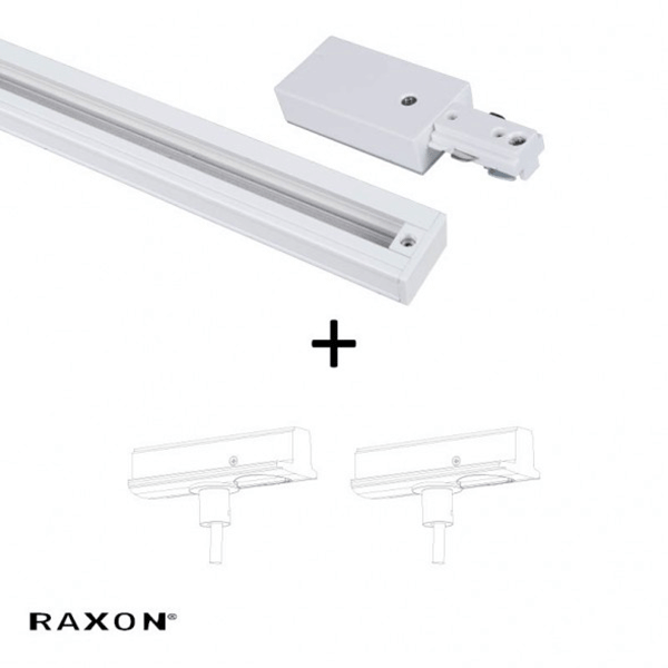 Raxon Pendelskinne 120 cm Inkl. 2 stk Pendel adopter Hvid