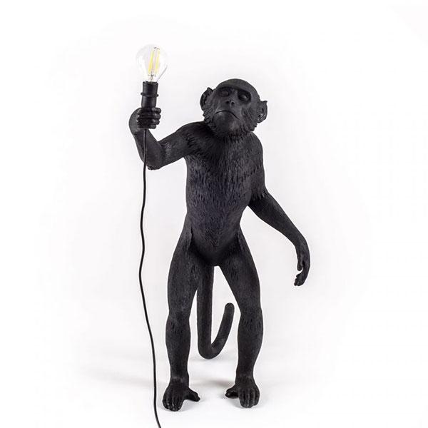 Seletti Monkey Lámpara de Mesa De Pie Negro Exterior