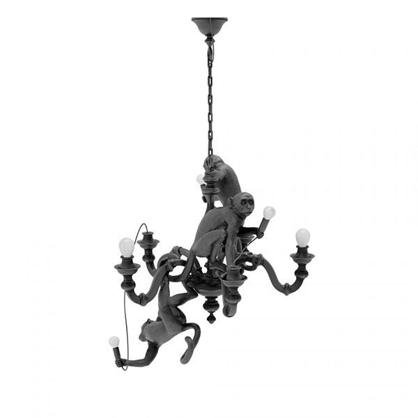 Lampadario Seletti Monkey Nero