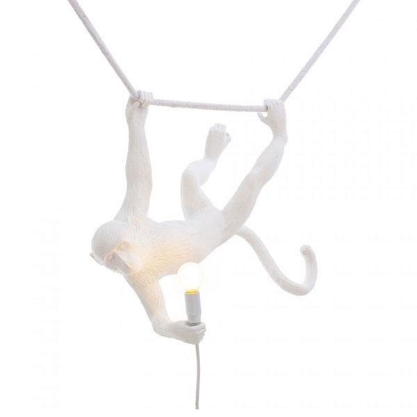 Seletti Monkey Swing Pendant White