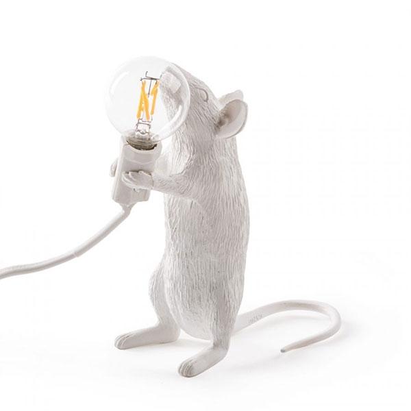 Seletti Mouse Step Stående Bordslampa Vit