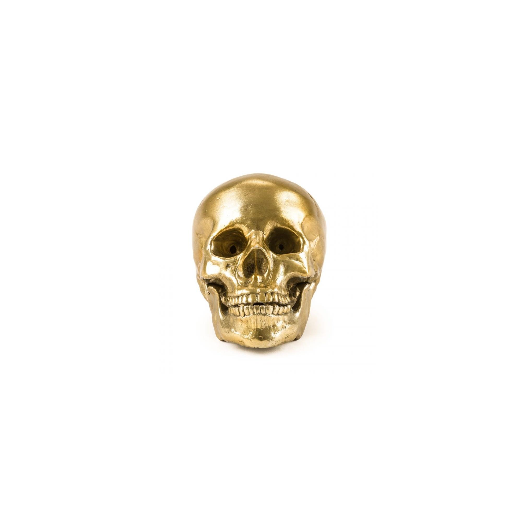 Seletti Diesel Living Wunderkamer Human Skull Decorative Accessories Gold