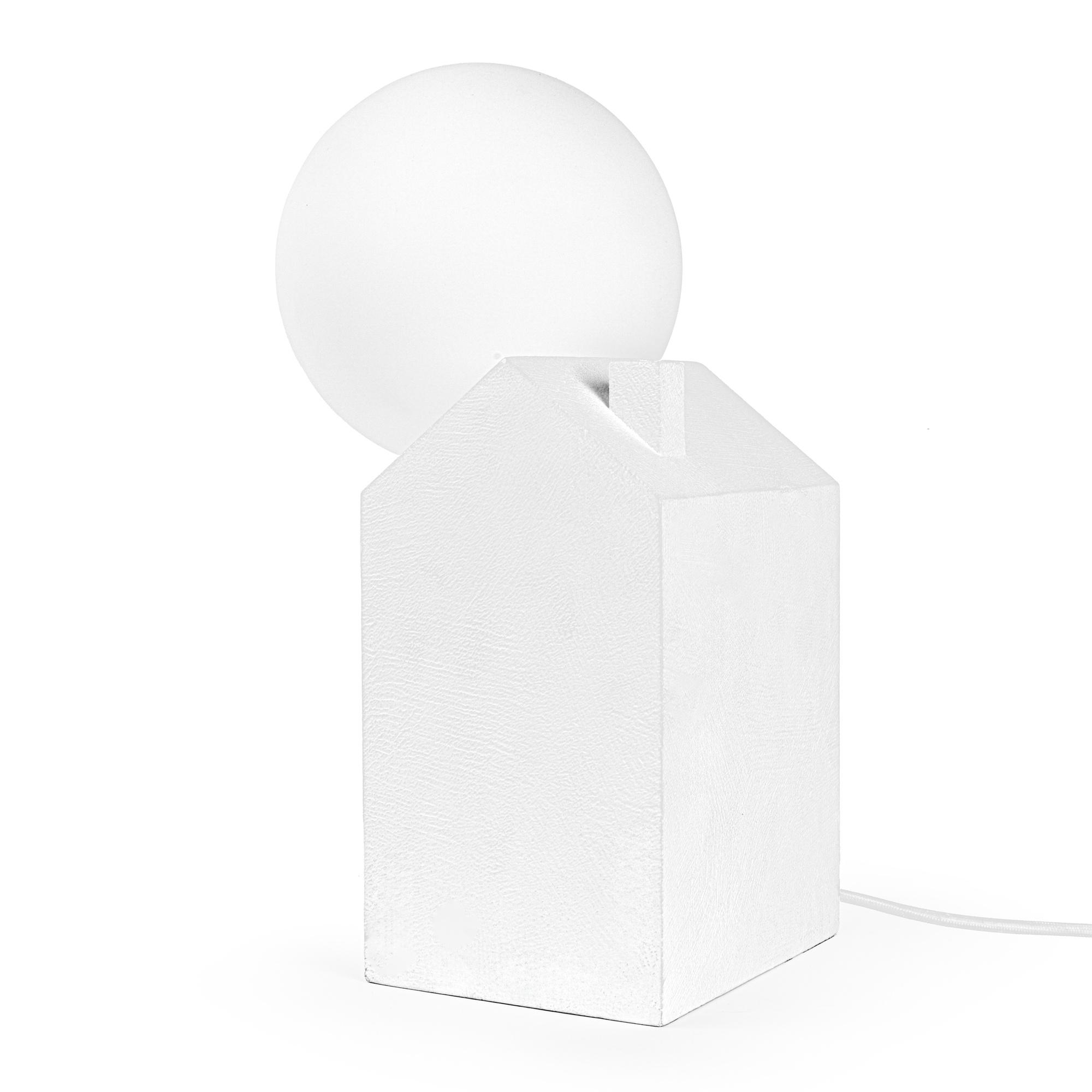 Seletti Zjawiskowa Lampa Stołowa Cementowa/ Biały