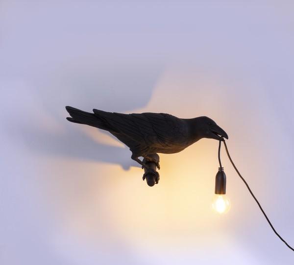 Black shop bird lamp