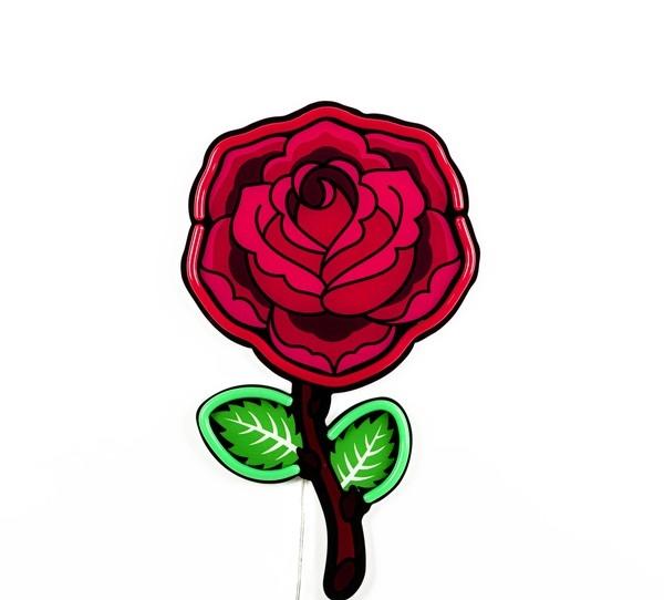 Seletti Blow Rose LED Wall Lamp Red