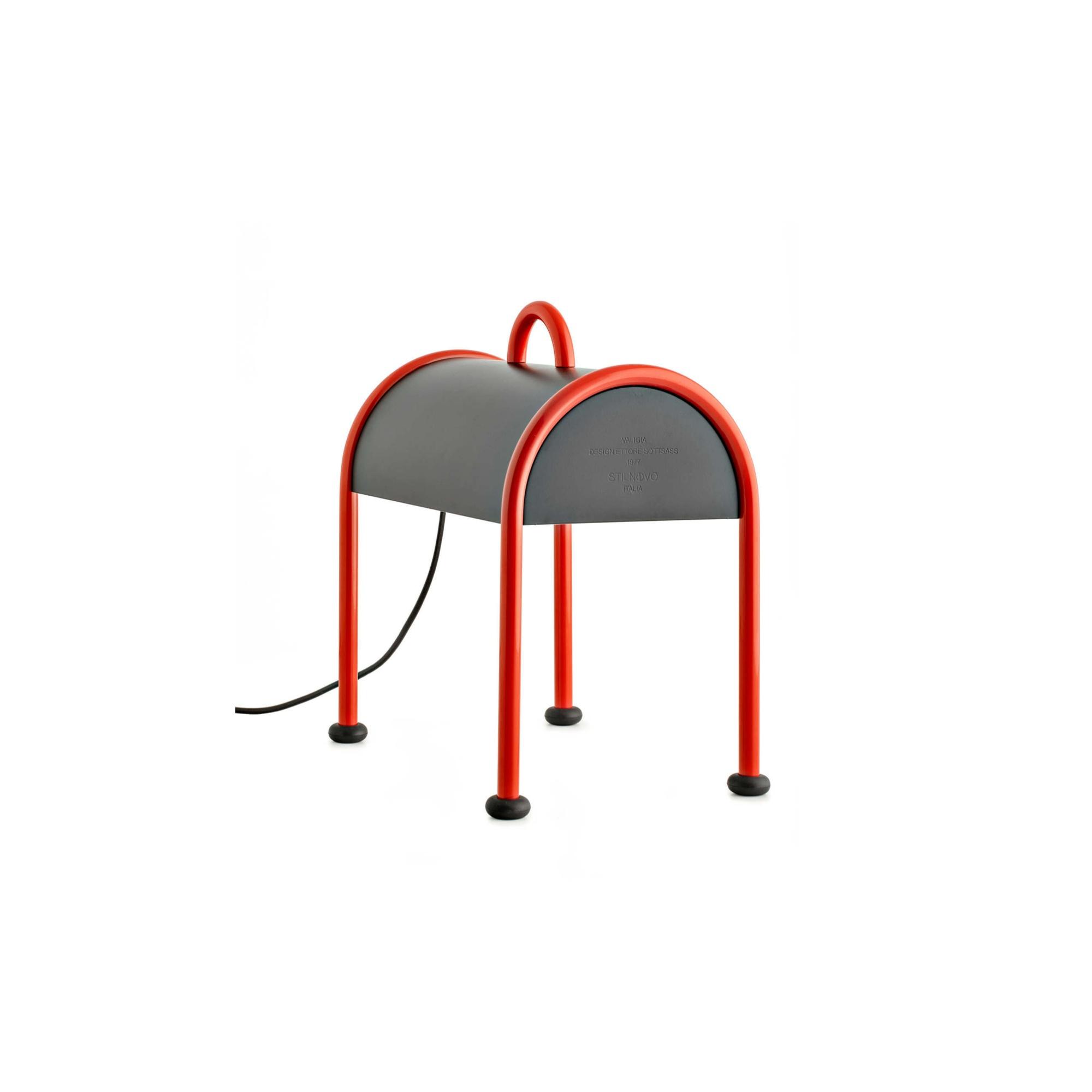 Stilnovo Valigia Table Lamp Red/ Black