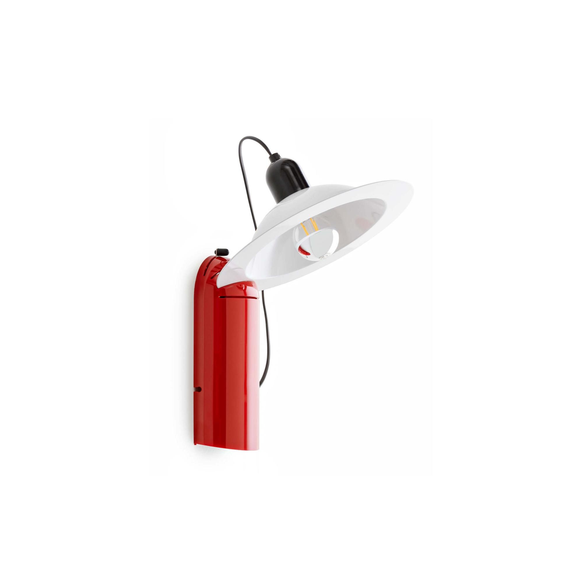 Stilnovo Lampiatta Tischlampe Rot