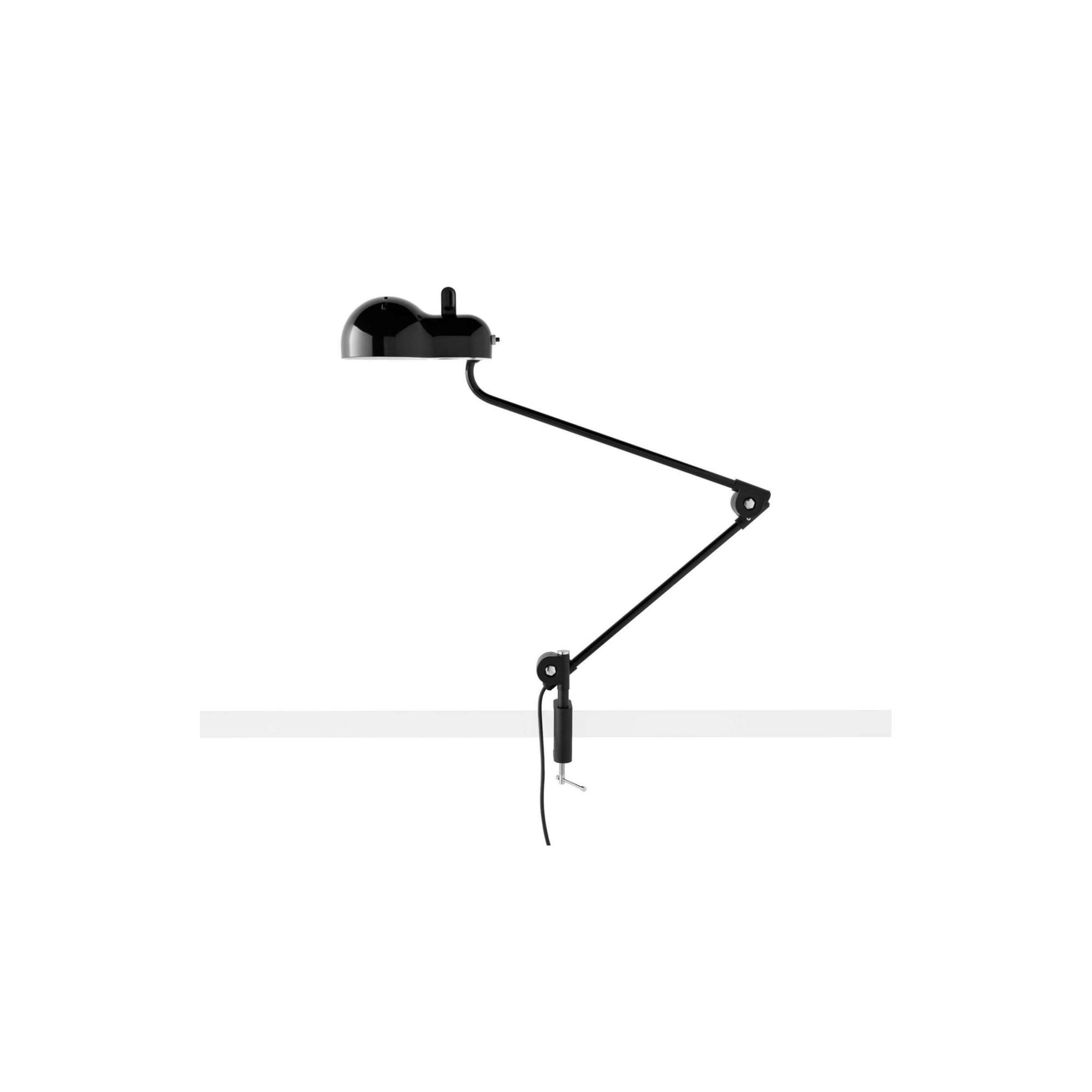 Stilnovo Topo Morsetto Tischlampe Schwarz