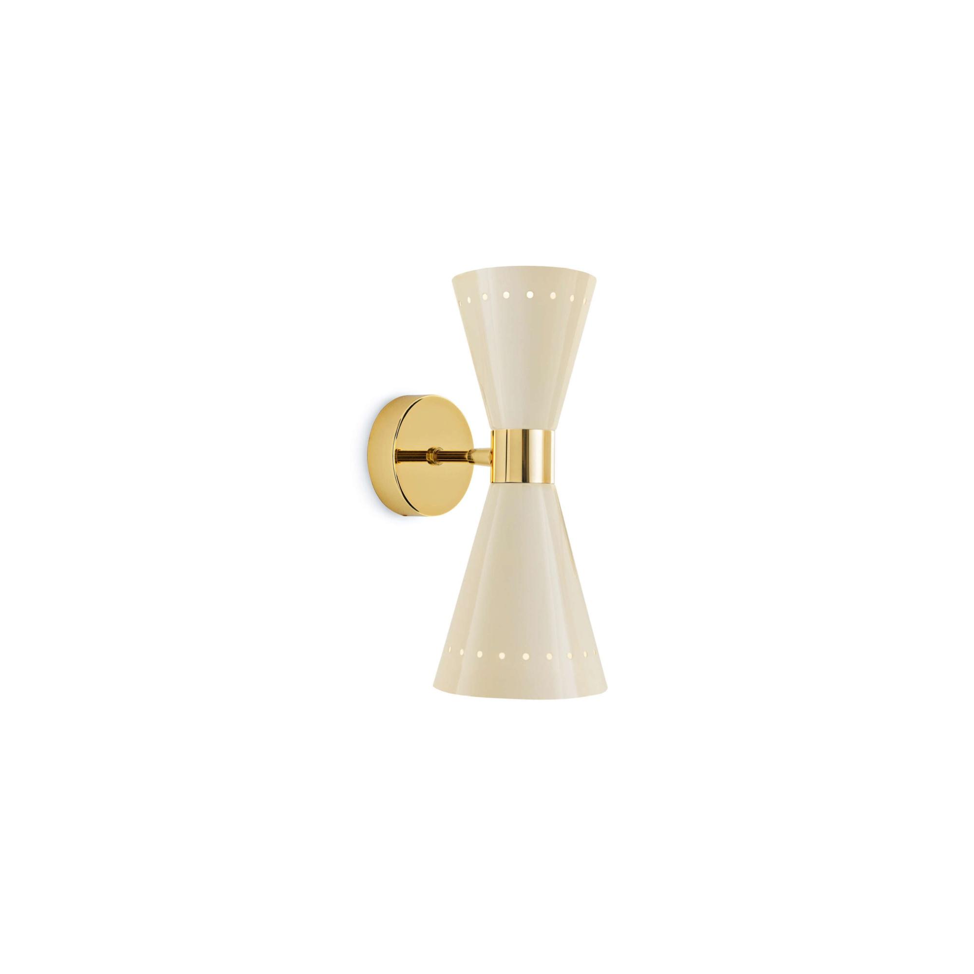 Stilnovo Megafono Wandlamp 2 Goud/Ivoor