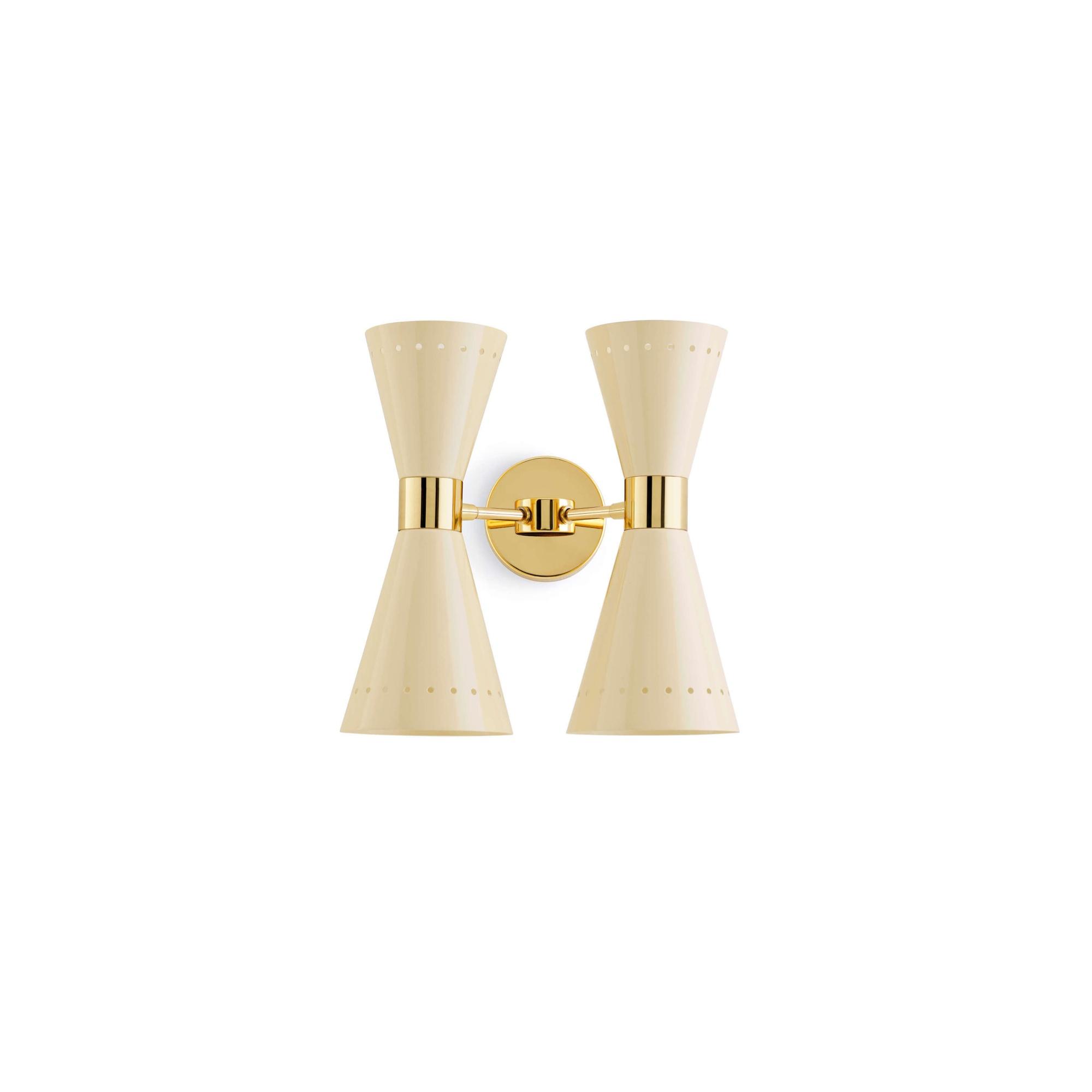 Stilnovo Megafono Væglampe 4 Guld/ivory