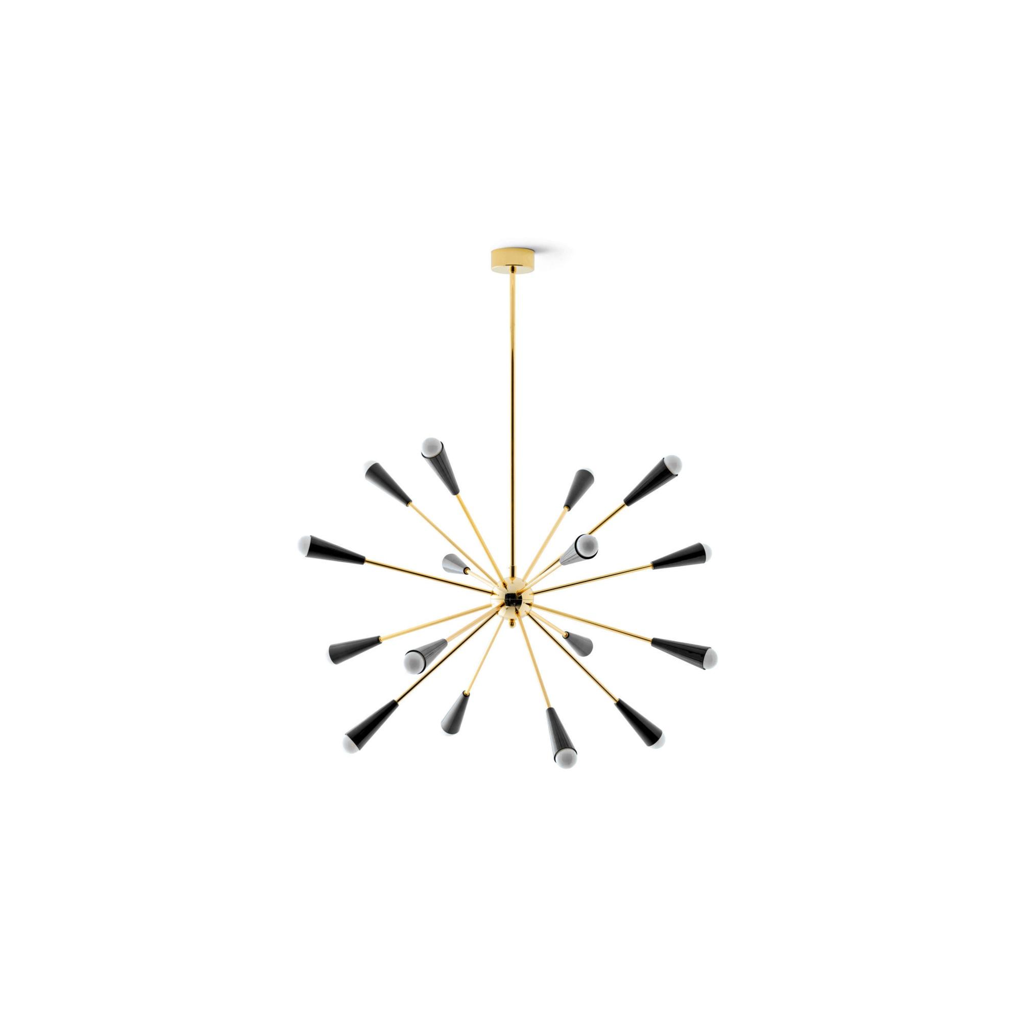 Stilnovo Sputnik Taklampa 16 Guld/ Svart
