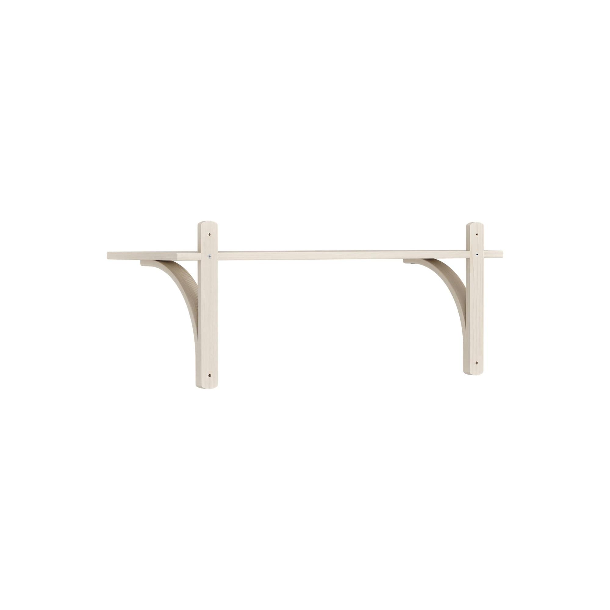 Swedese Levi Hylde 90 cm 1 Hylde Mæssing/Hvidpigmenteret lakeret Ask