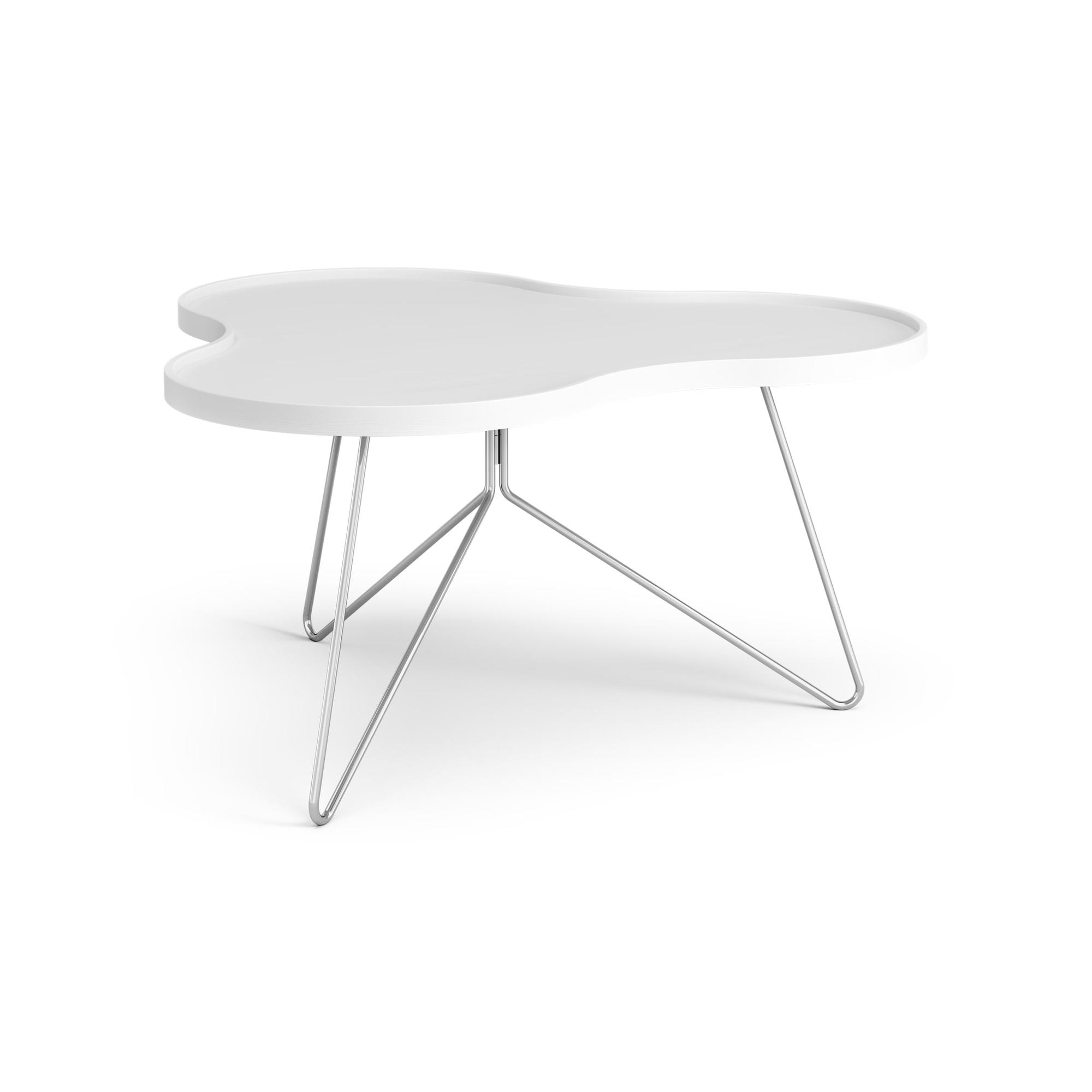 Swedese Flower Mono Sofabord 90x84 Hvid/Krom