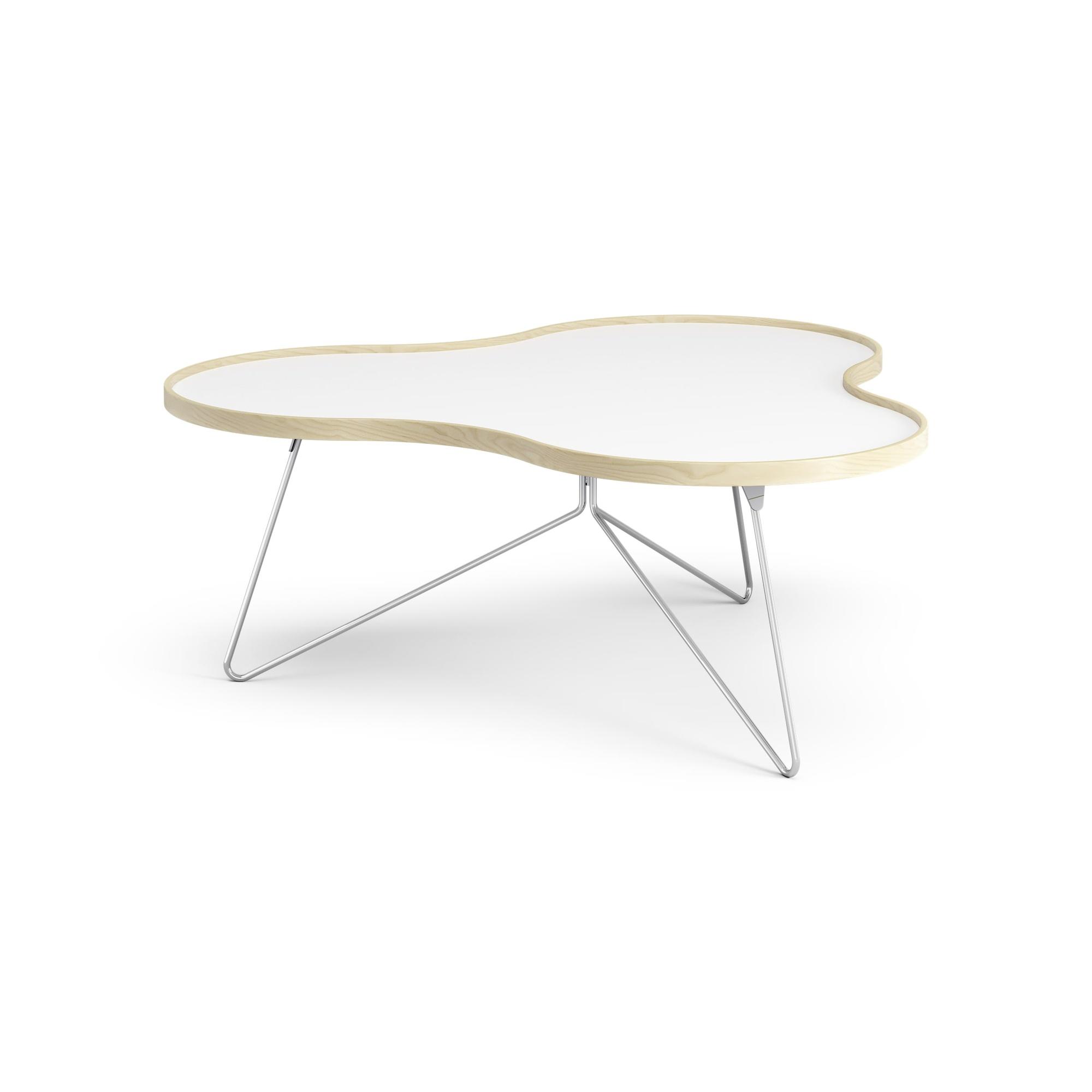 Swedese Flower Sofabord 114x107 Hvid/Bøg/Krom