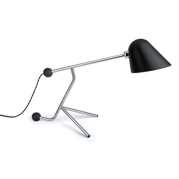 TATO Beghina Table Lamp Matt Black & Chrome