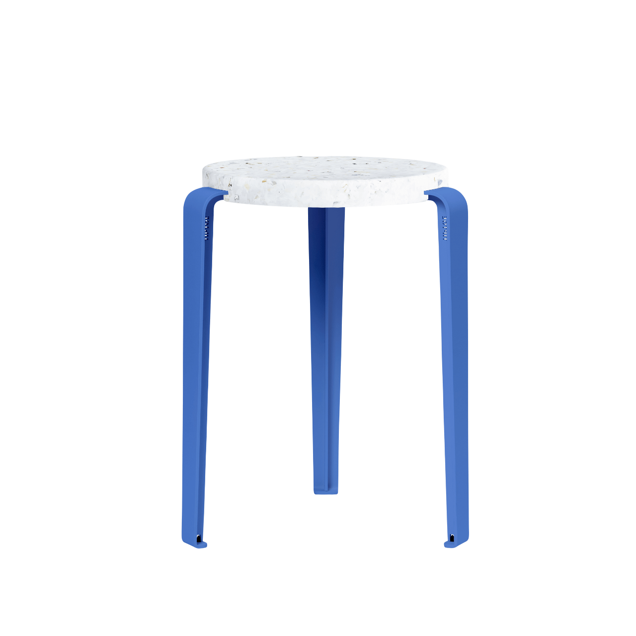 Sgabello TipToe LOU in plastica riciclata Bianco/blu azzurro