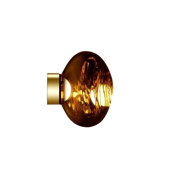 4: Tom Dixon Melt Surface Væg/Loftlampe LED Guld Lille