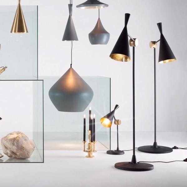 Tom Dixon Beat Floor Lamp Beat Black & Brass AndLight