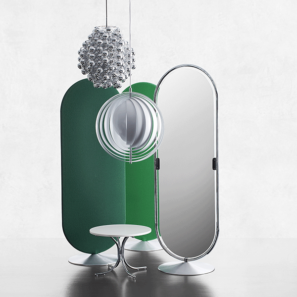 Verner Panton Ball Takpendel Silver