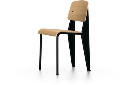 Vitra Standard -ruokailutuoli Deep Black/Oak