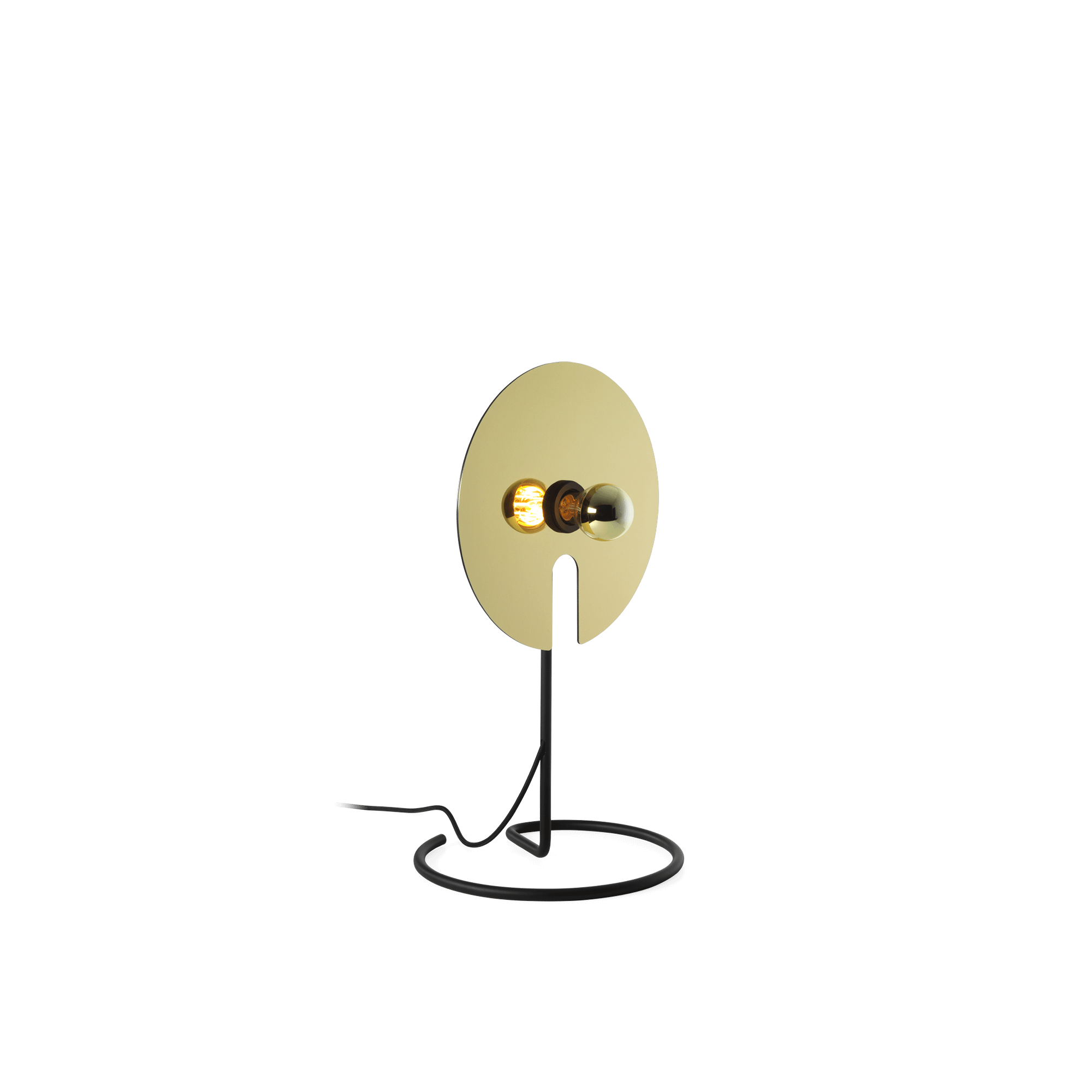 Wever & Ducré MIRRO 1.0 Bordlampe Mat Sort/Lys Guld
