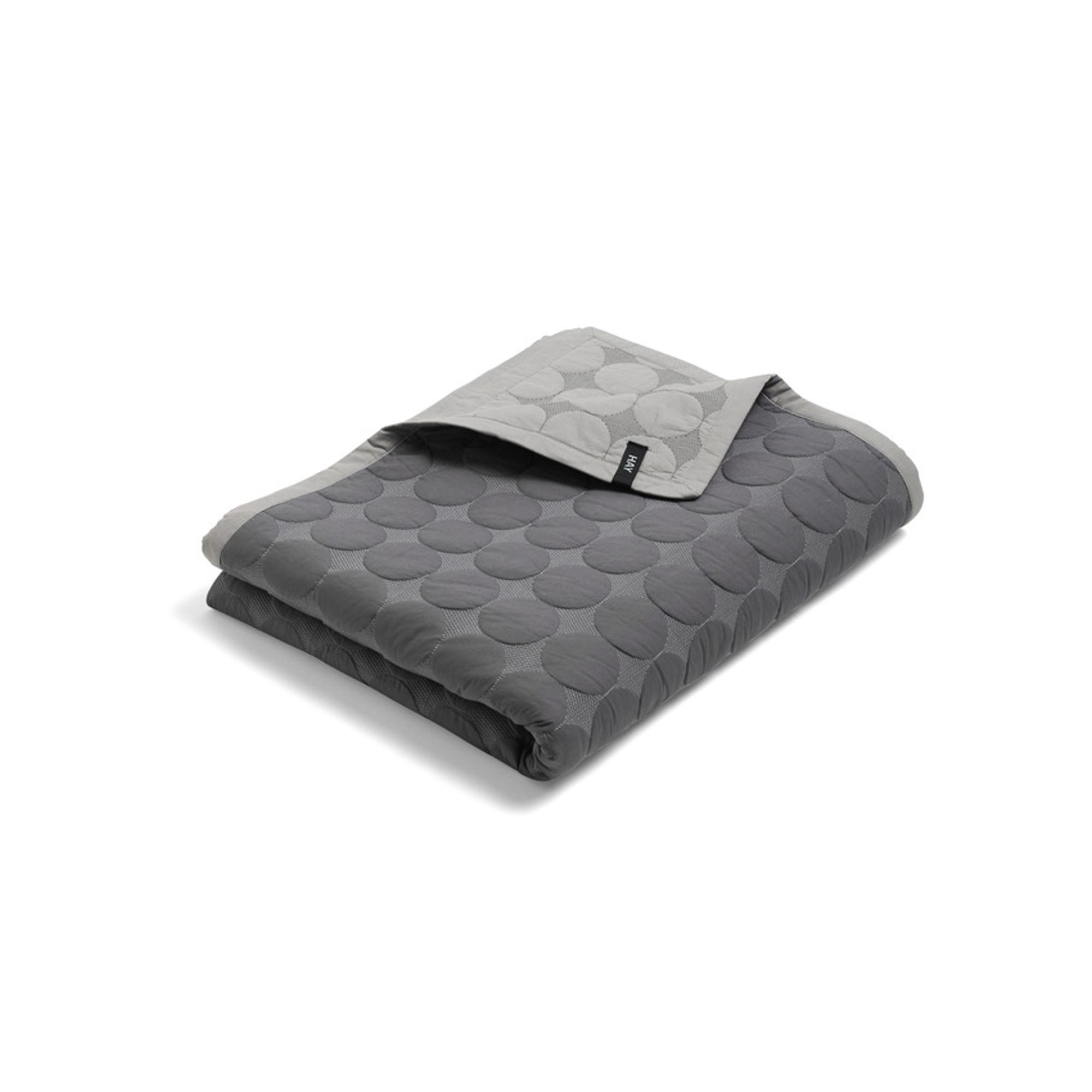 HAY Mega Dot Bedspread 260x260 Dark Grey