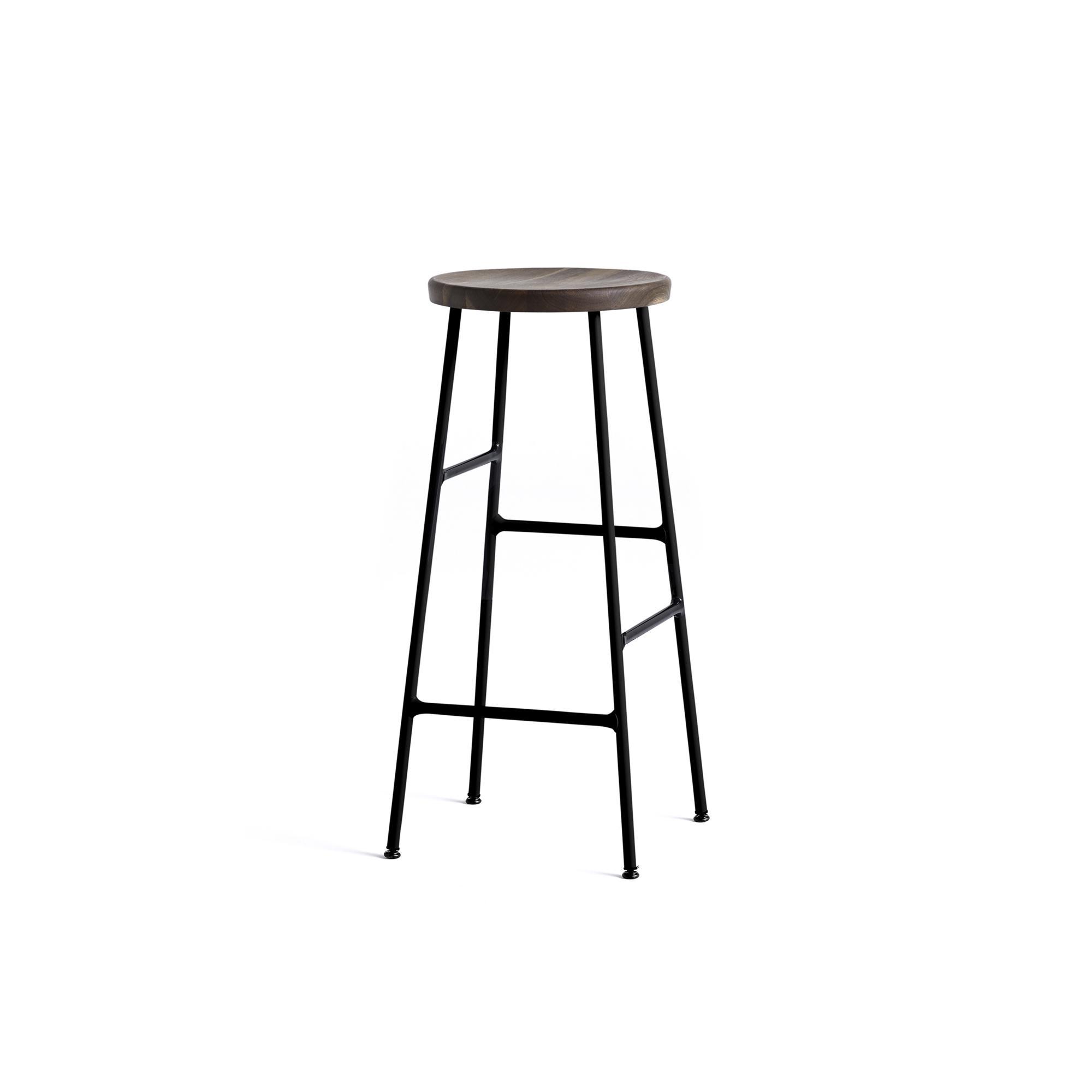 HAY Cornet Bar Stool H75 Black/ Smoked Oak