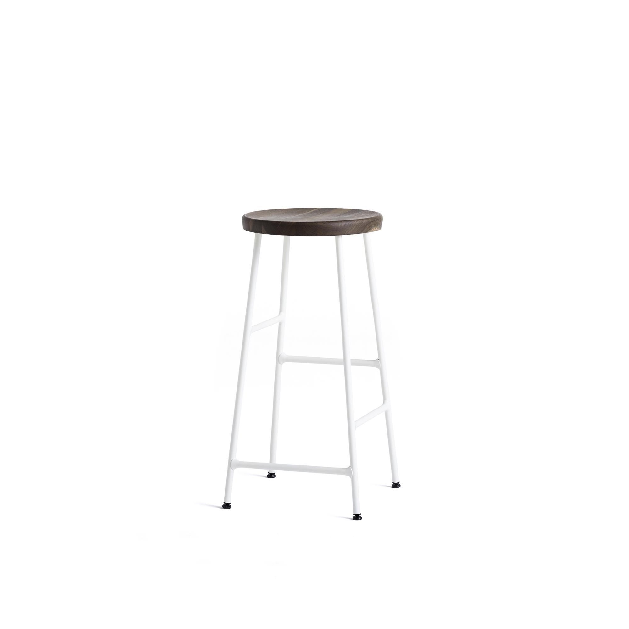 HAY Cornet Bar Stool H65 Cream White/ Smoked Oak