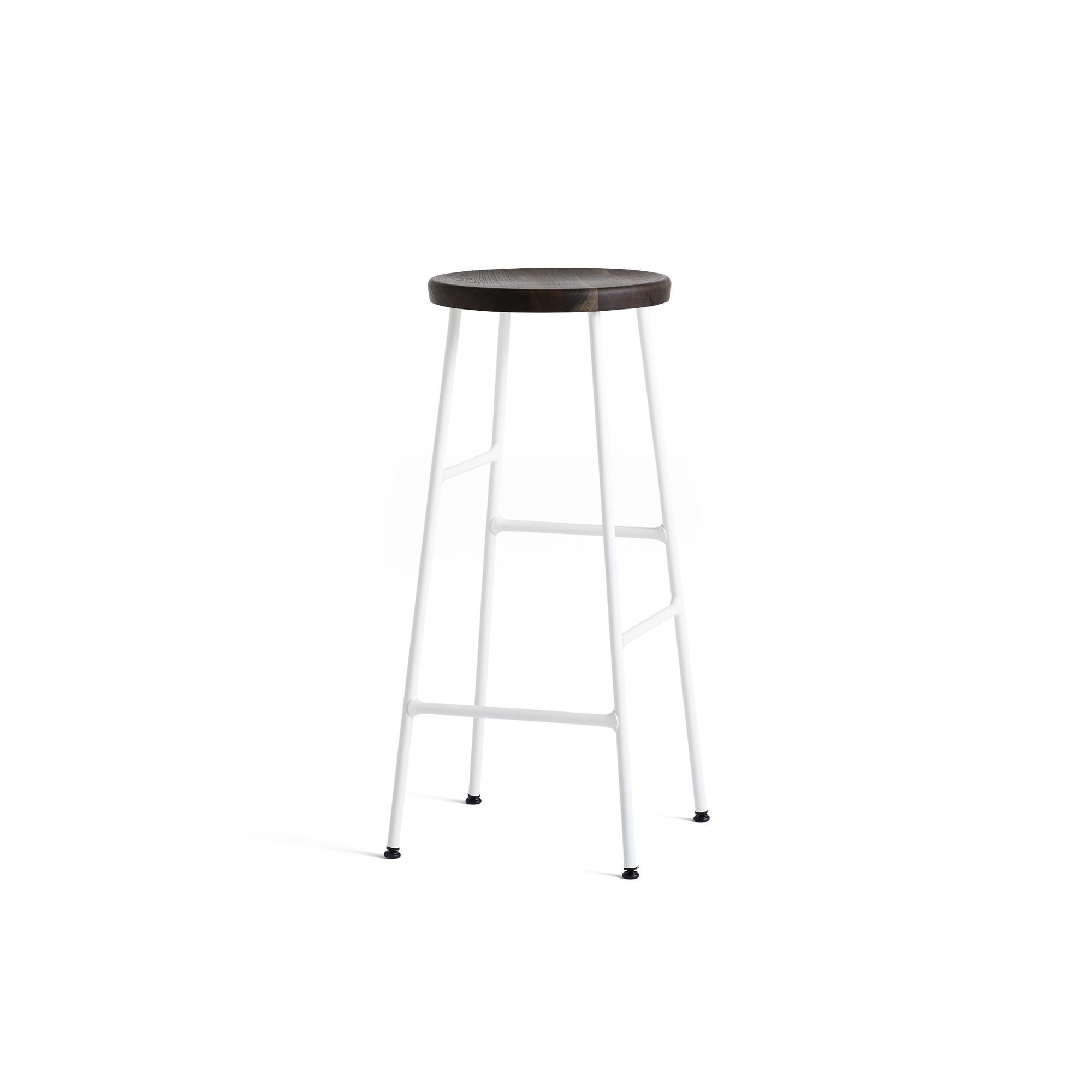 HAY Cornet Bar Stool H75 Cream White/ Smoked Oak