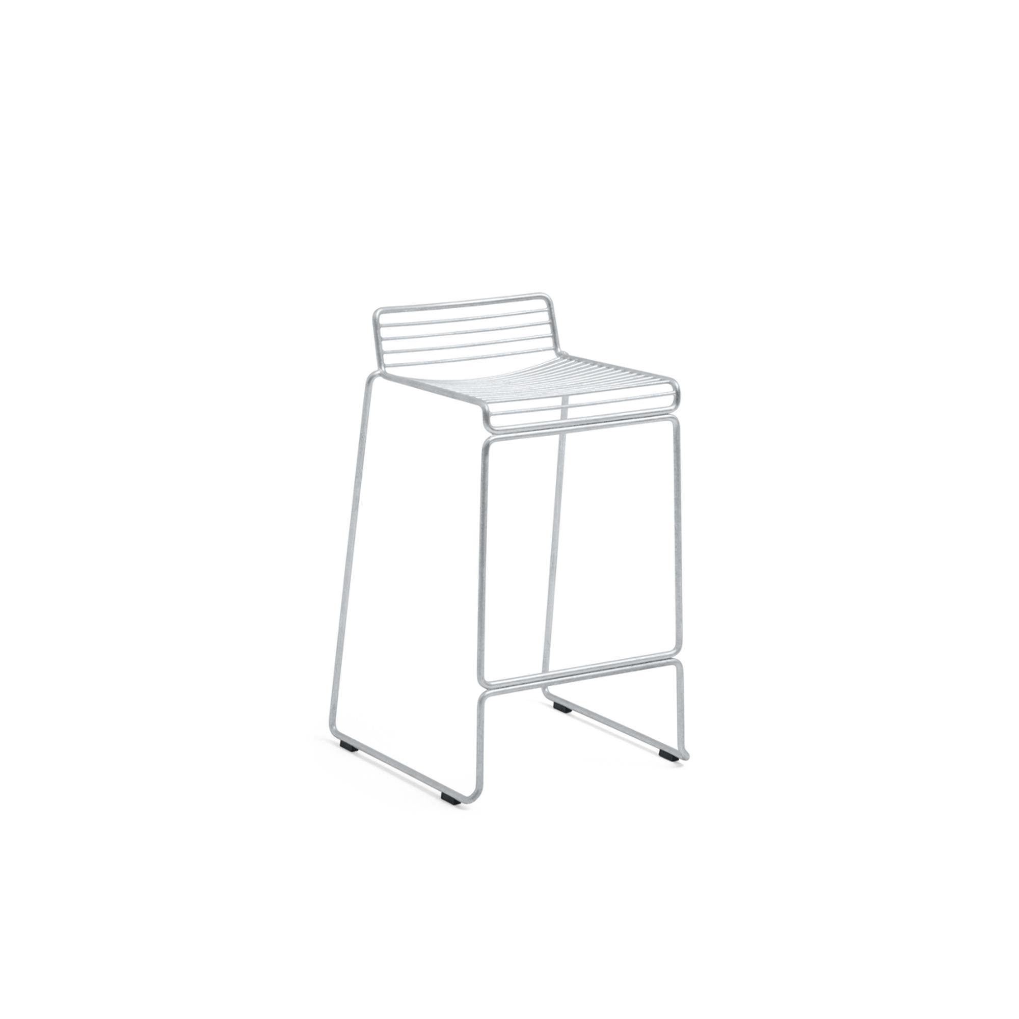 HAY Hee Bar Stool H65 Hot Galvanized