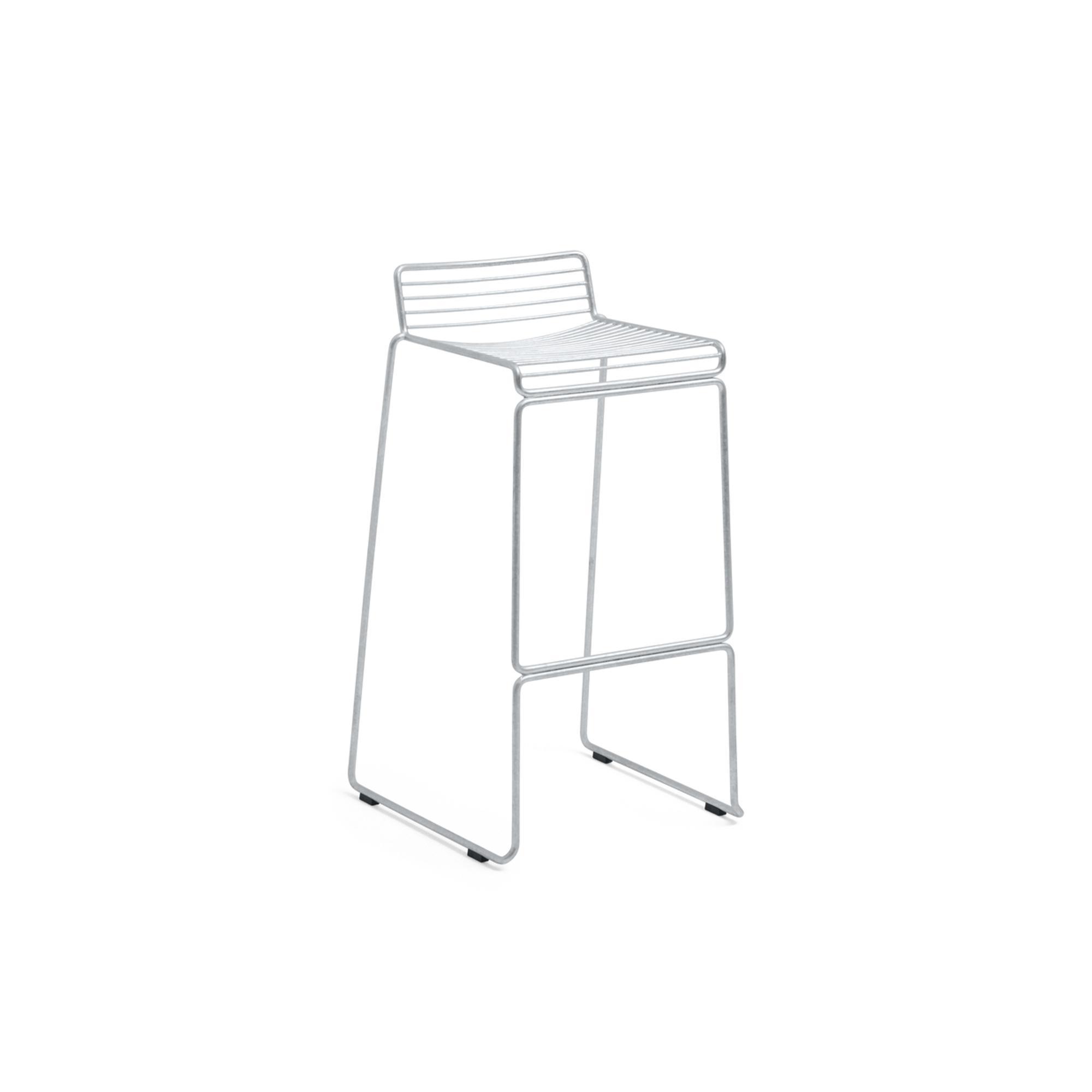 HAY Hee Bar Stool H75 Hot Galvanized