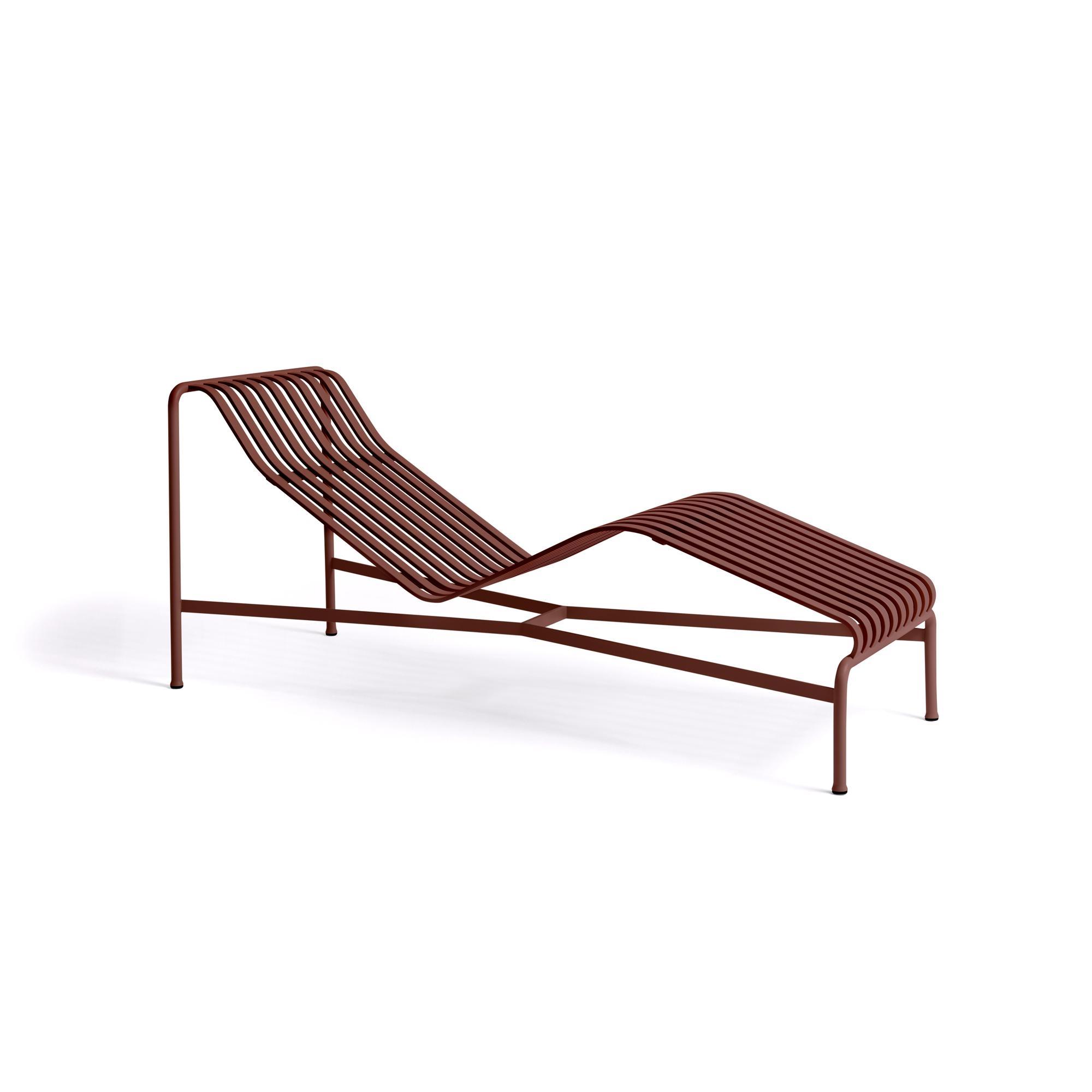 HAY Palisade Chaise Lounge Ijzerrood