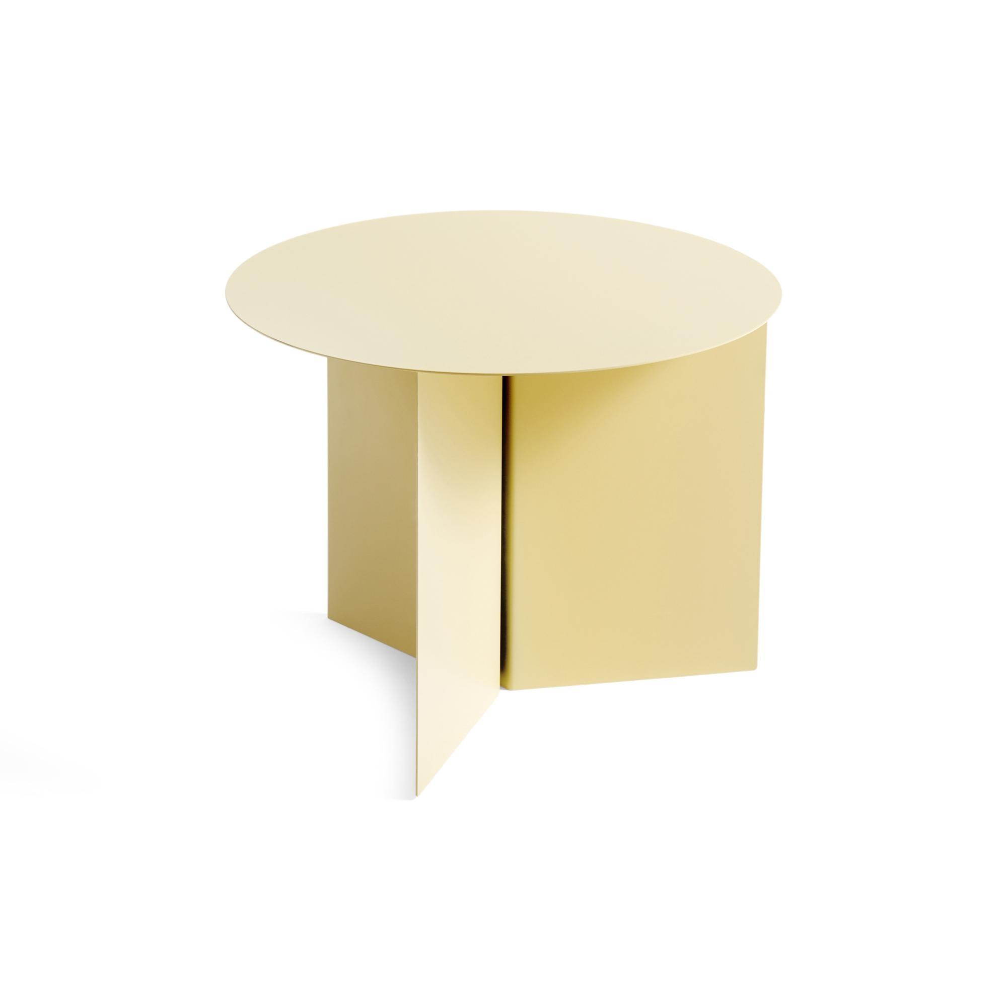 HAY Slit Coffee Table Round Ø45 Light Yellow