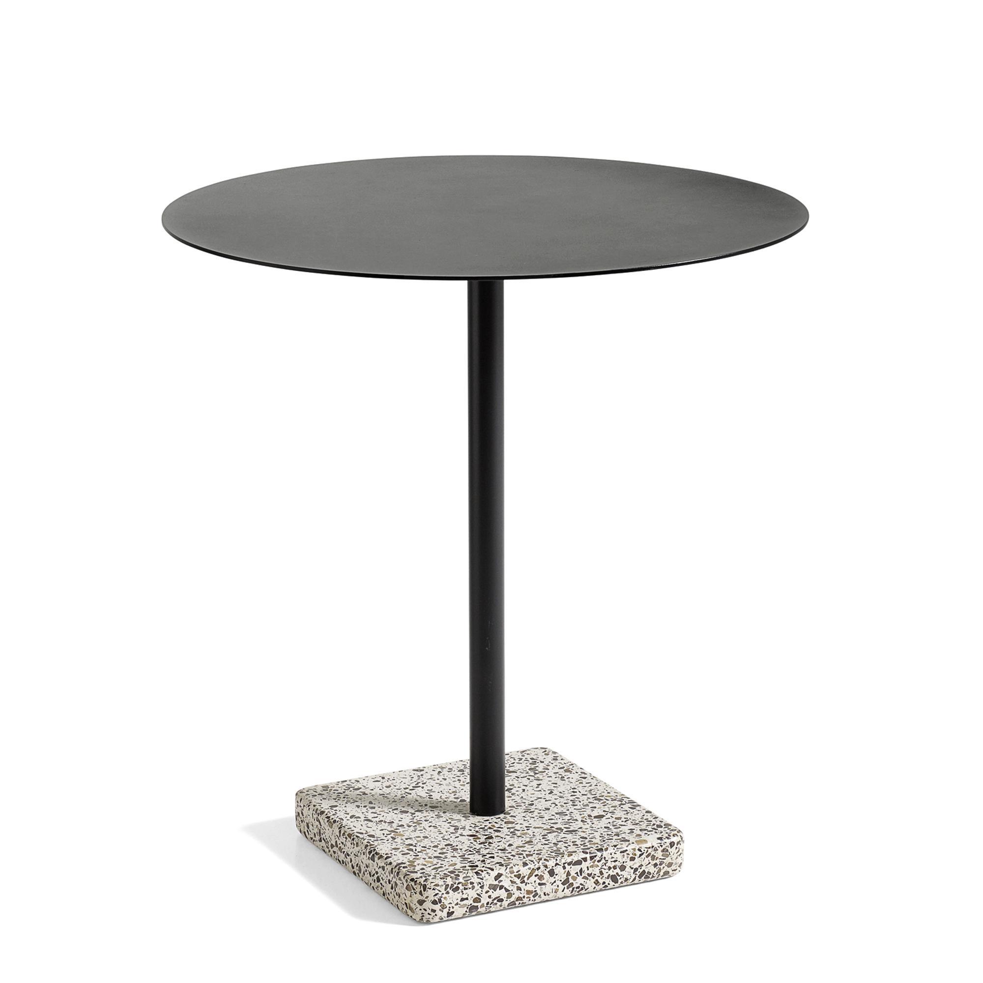 Tavolino da Caffè HAY Terrazzo Outdoor Ø70 Antracite/ Grigio Terrazzo