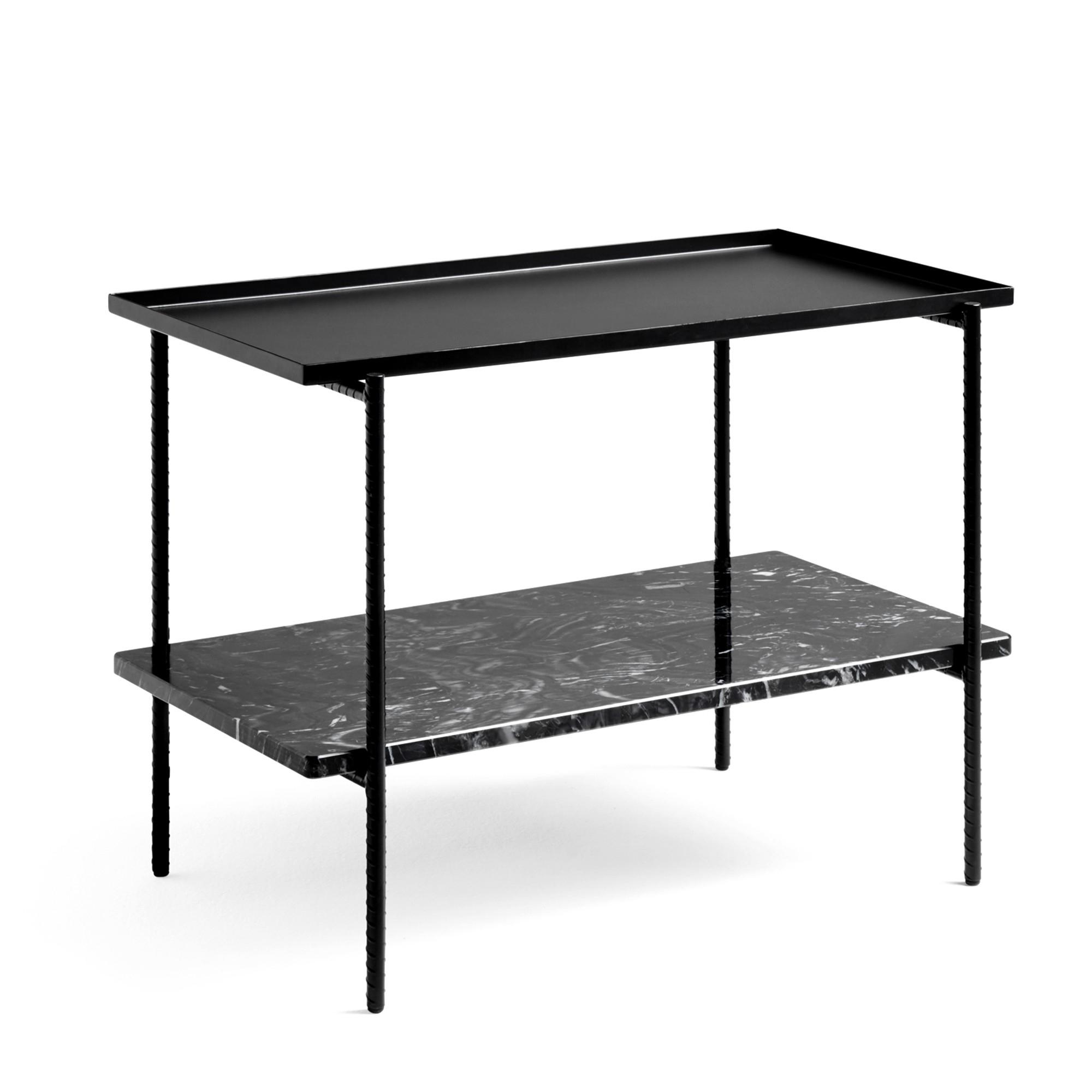 HAY Rebar Side Table L45 Black Marble