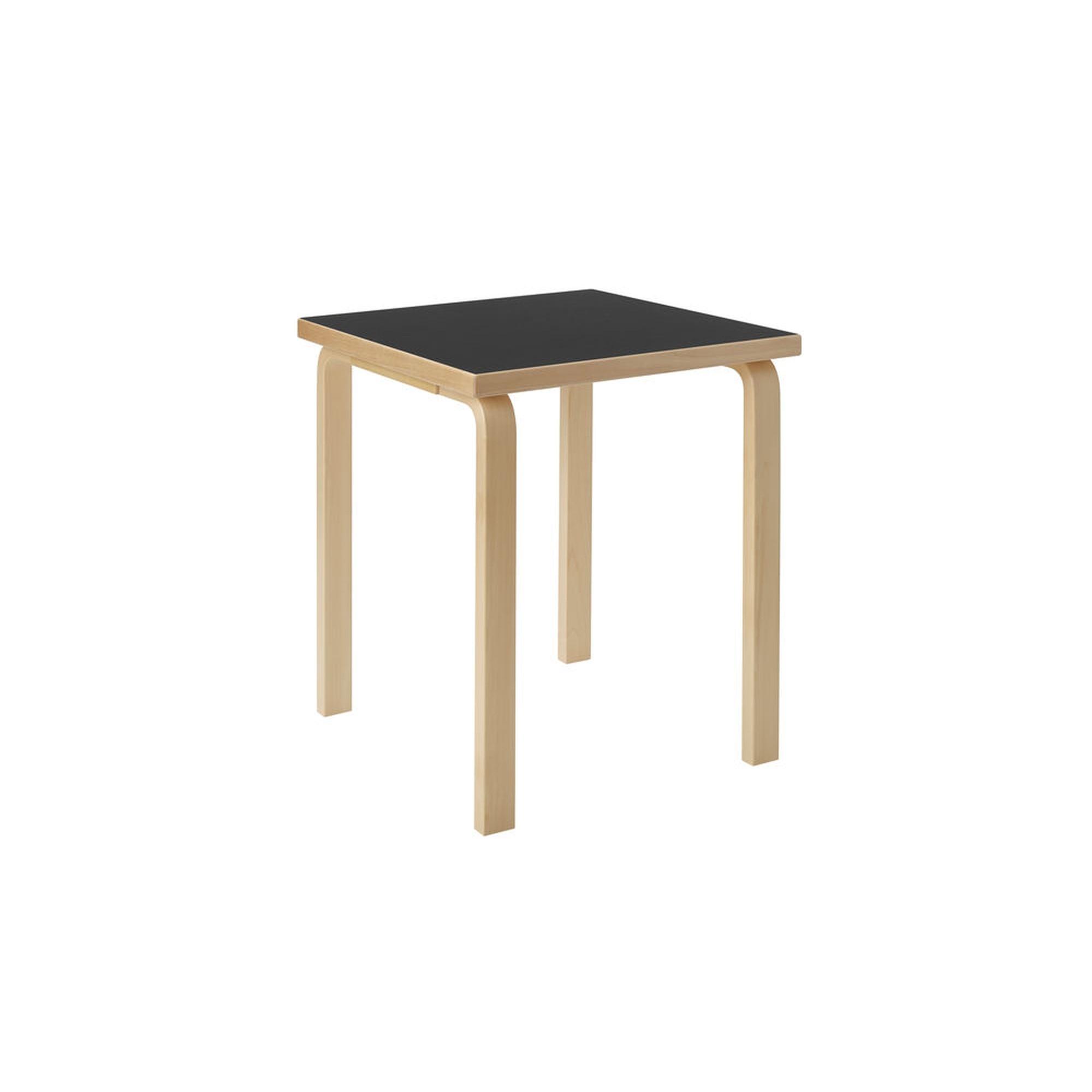 artek Aalto 80C Neliönmuotoinen Lastenpöytä Musta